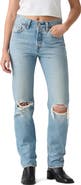 Levi's 501 Distressed Straight Leg Jeans