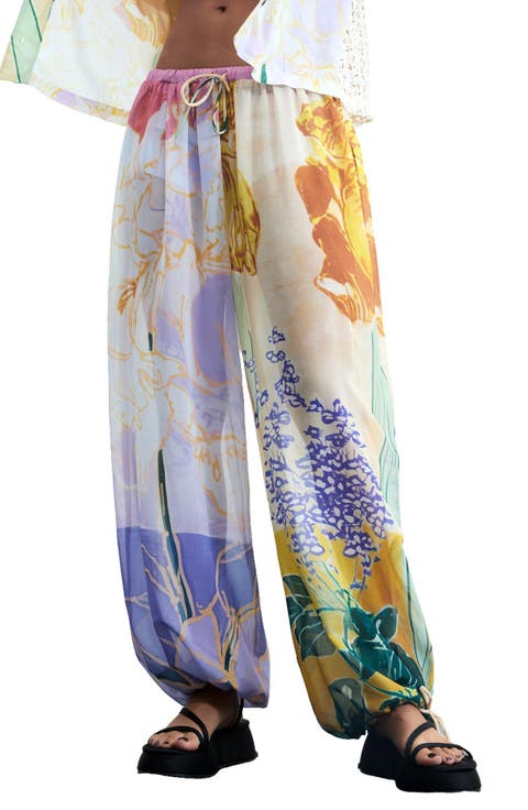 Floral Print Balloon Pants