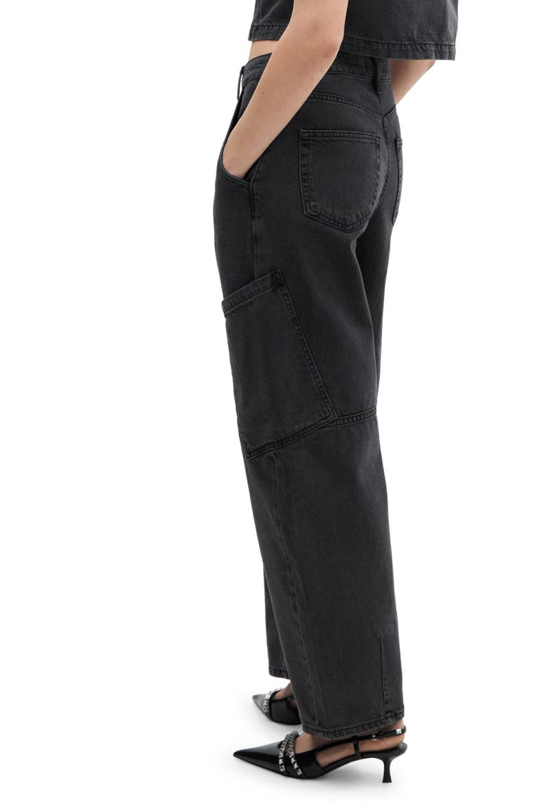 High Waist Barrel Jeans, Alternate, color, OPEN GREY