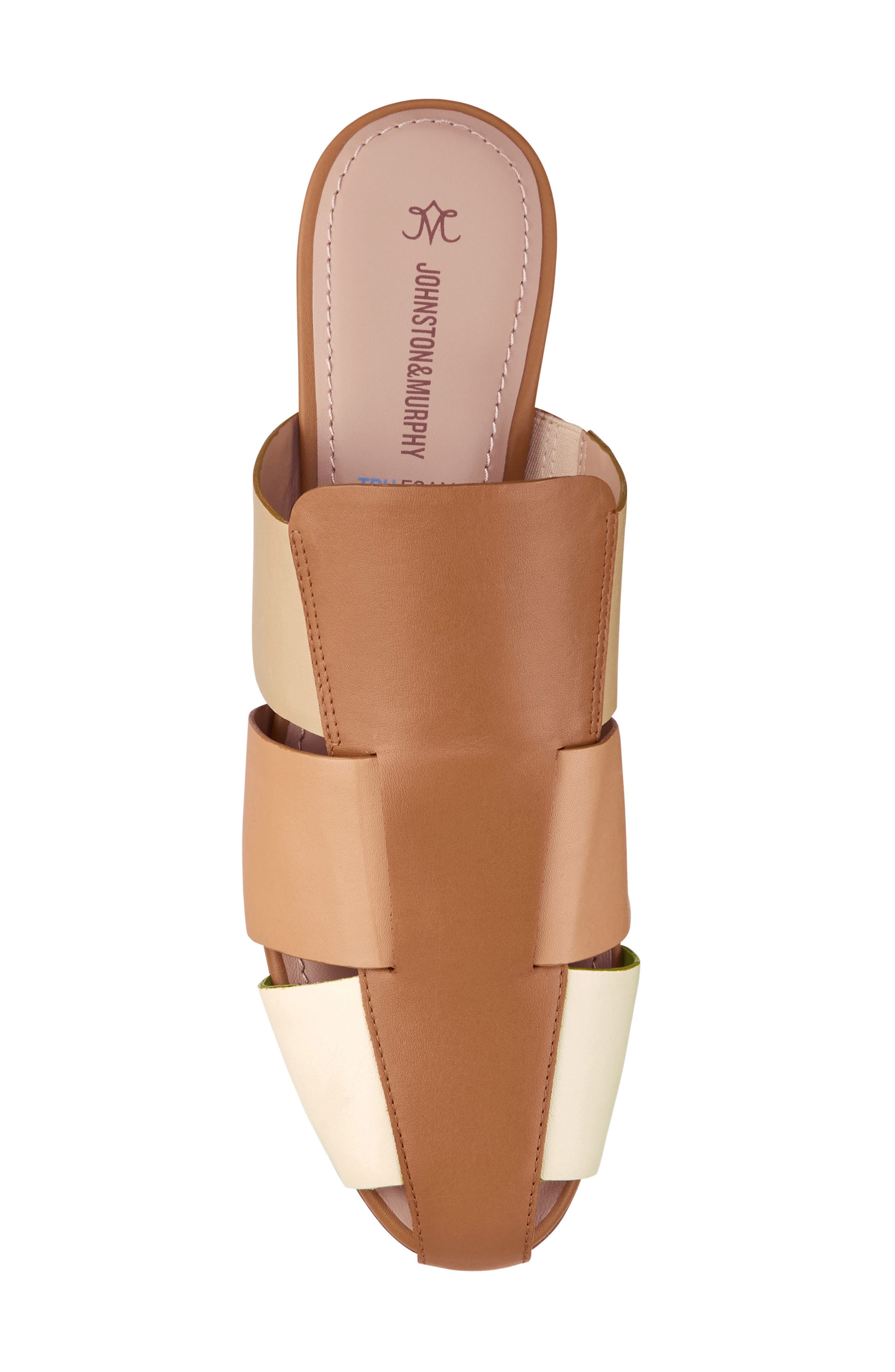 Johnston & Murphy Claire Leather Fisherman Mule Sandal, Alternate, color, Tan Multi Nappa Leather