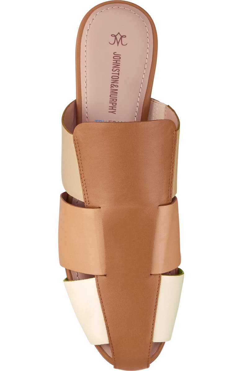 Johnston & Murphy Claire Leather Fisherman Mule Sandal, Alternate, color, Tan Multi Nappa Leather
