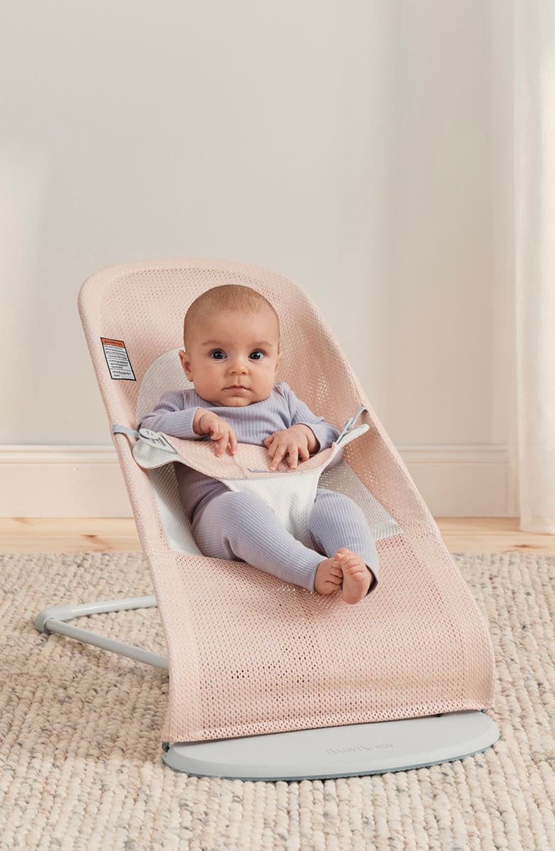 BabyBjörn Bouncer Balance Soft Convertible Mesh Baby Bouncer, Alternate, color, Pearly Pink/White