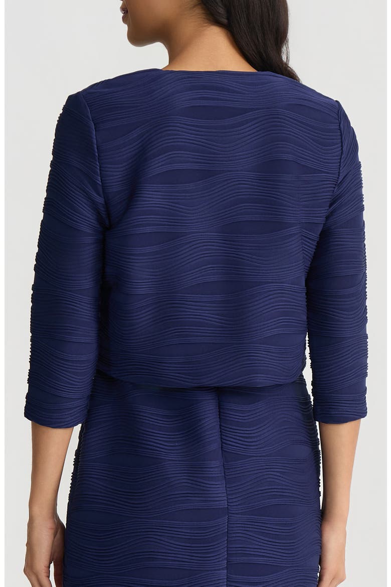 Knit Shrug, Alternate, color, KASPER NAVY