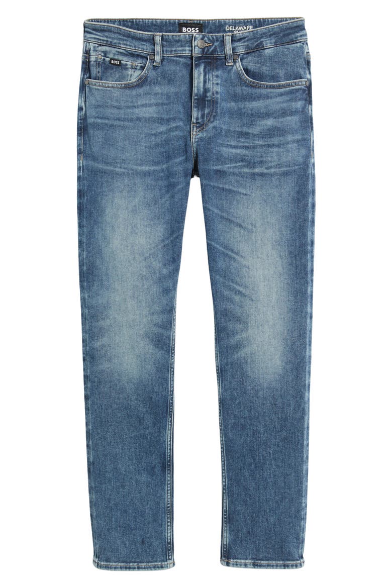 Delaware Slim Fit Stretch Jeans, Alternate, color, MEDIUM BLUE