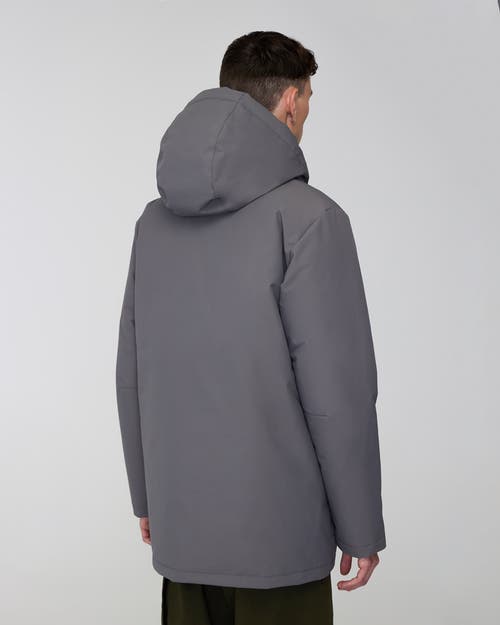 Quartz Co. Jules | Hooded Down Winter Jacket In Steel Grey