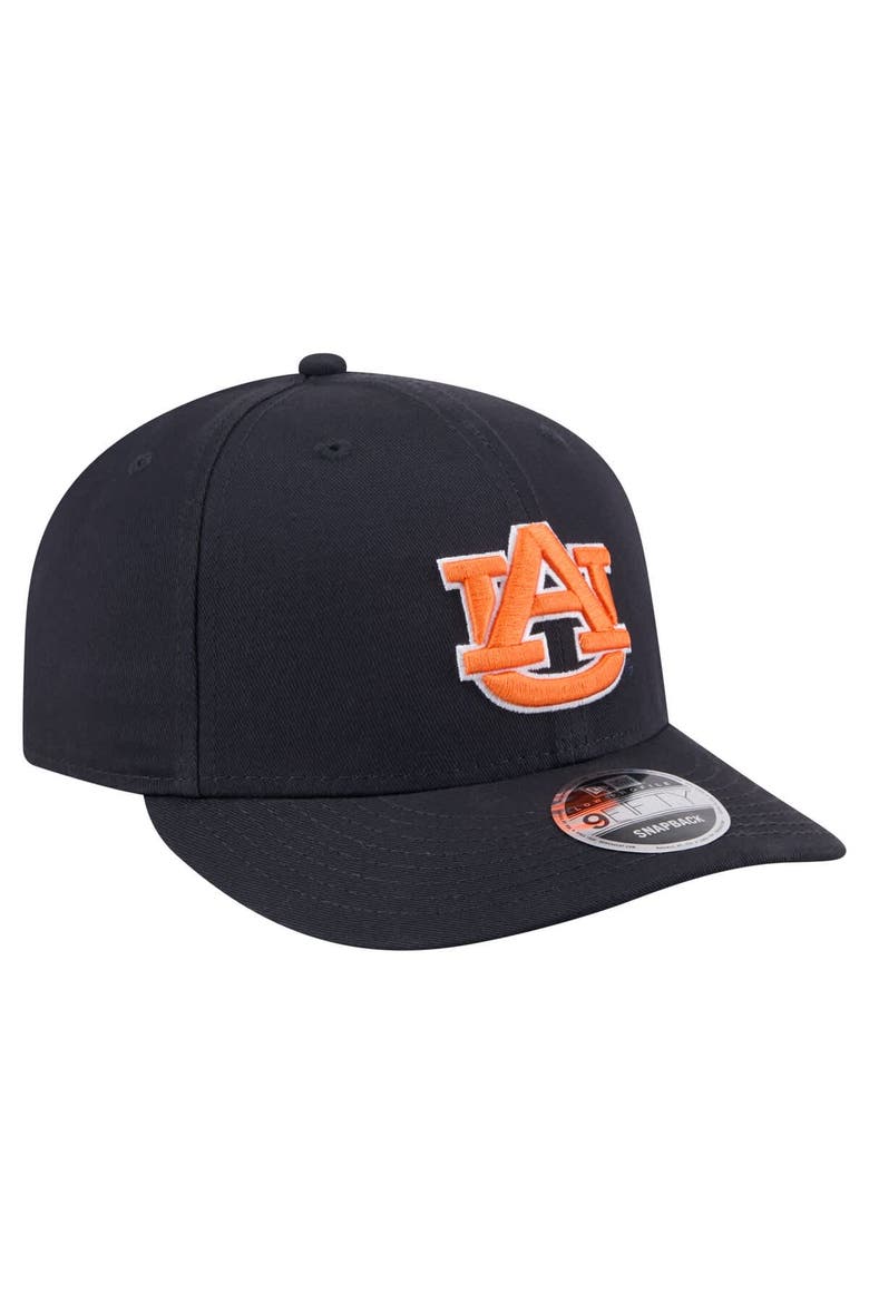 Men's New Era Navy Auburn Tigers Low Profile 9FIFTY Snapback Hat, Alternate, color, Navy