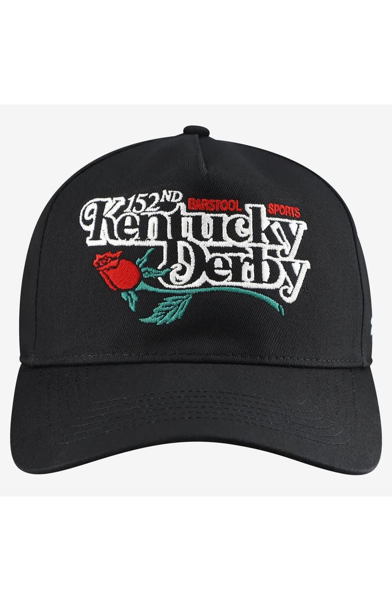 BARSTOOL GOLF Men's Barstool Golf x '47 Black 152nd Kentucky Derby Hitch Adjustable Hat, Alternate, color, Black