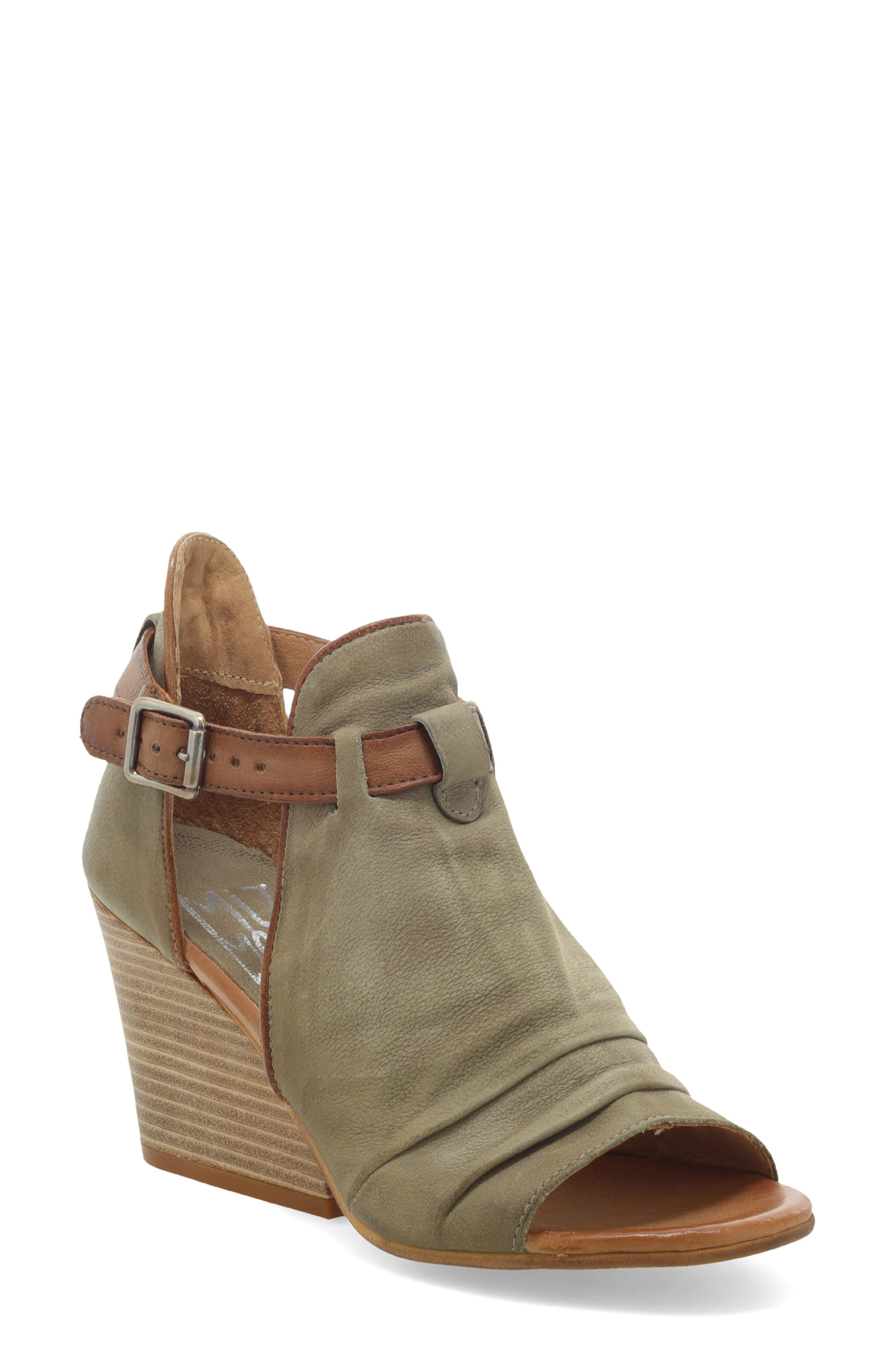 Kismet Wedge Sandal, Main, color, KHAKI LEATHER