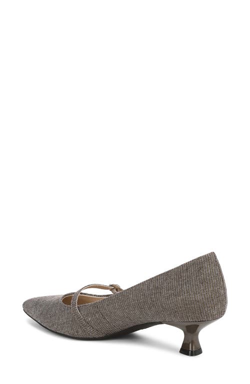 Lifestride Madelyn Mary Jane Pointed Toe Kitten Heel Pump In Brown