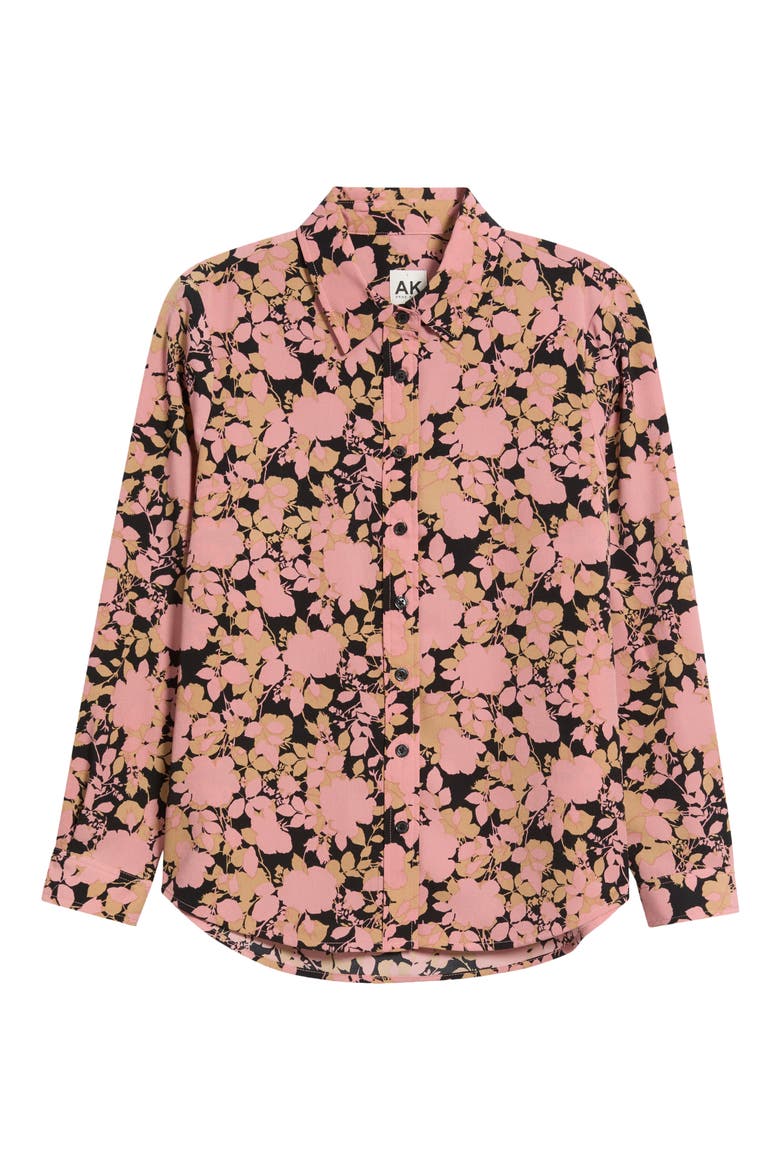 Print Utility Shirt, Main, color, ANNE BLK S PRIMROSE MULTI