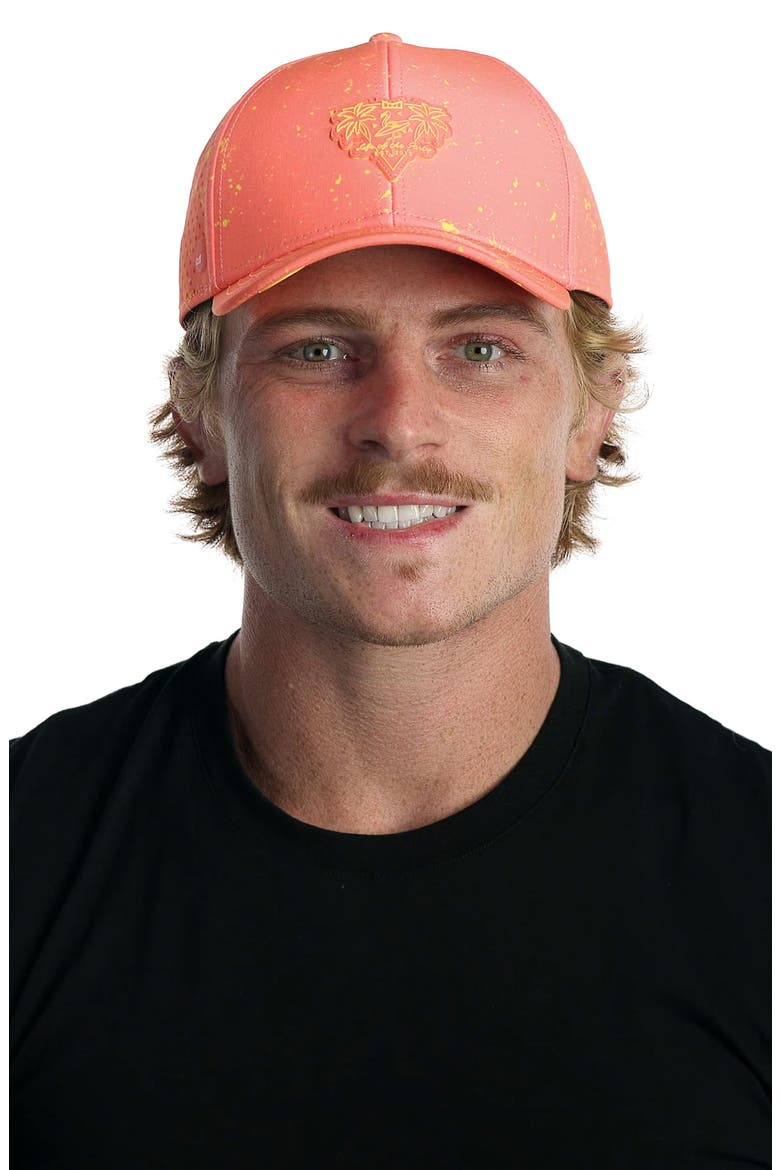 A-Game Neon Drip Hydro Performance Snapback Hat, Alternate, color, INFRARED