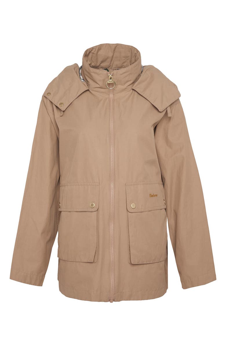 Barbour Perez Water Resistant Hooded Raincoat, Alternate, color, 