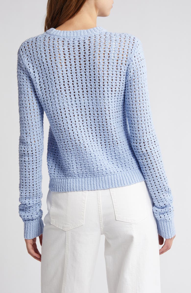 FRAME Open Stitch Cotton Crewneck Sweater, Alternate, color, 