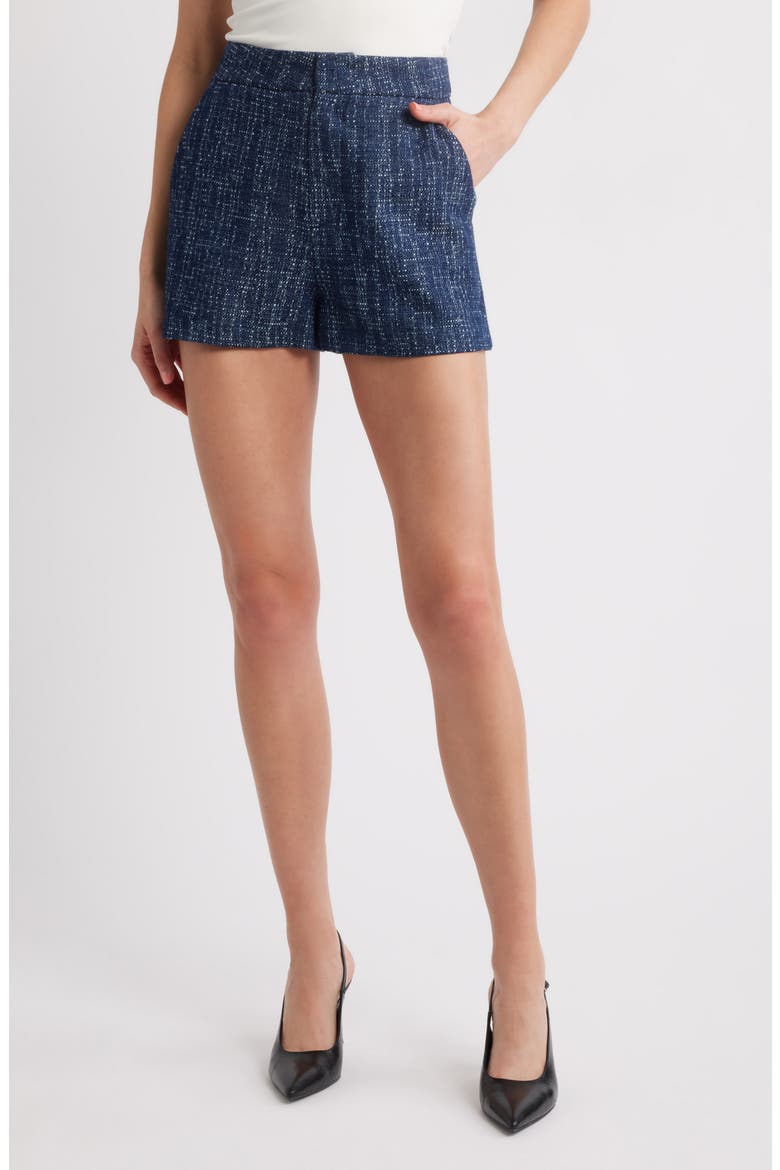 The Tweed Cotton Shorts, Main, color, INDIGO