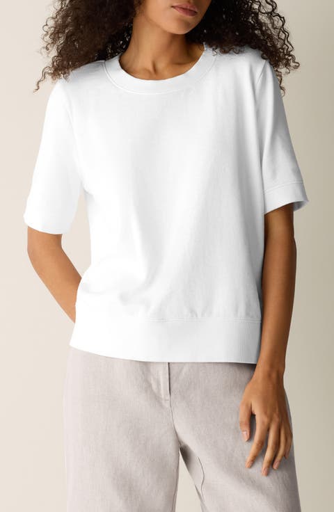 Short Sleeve Organic Cotton Terry Sweatshirt