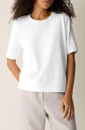 Eileen Fisher Short Sleeve Organic Cotton Terry Sweatshirt