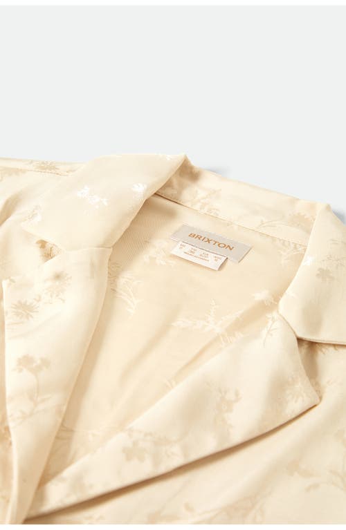 Brixton Floral Jacquard Camp Shirt In Whitecap Floral Jacquard
