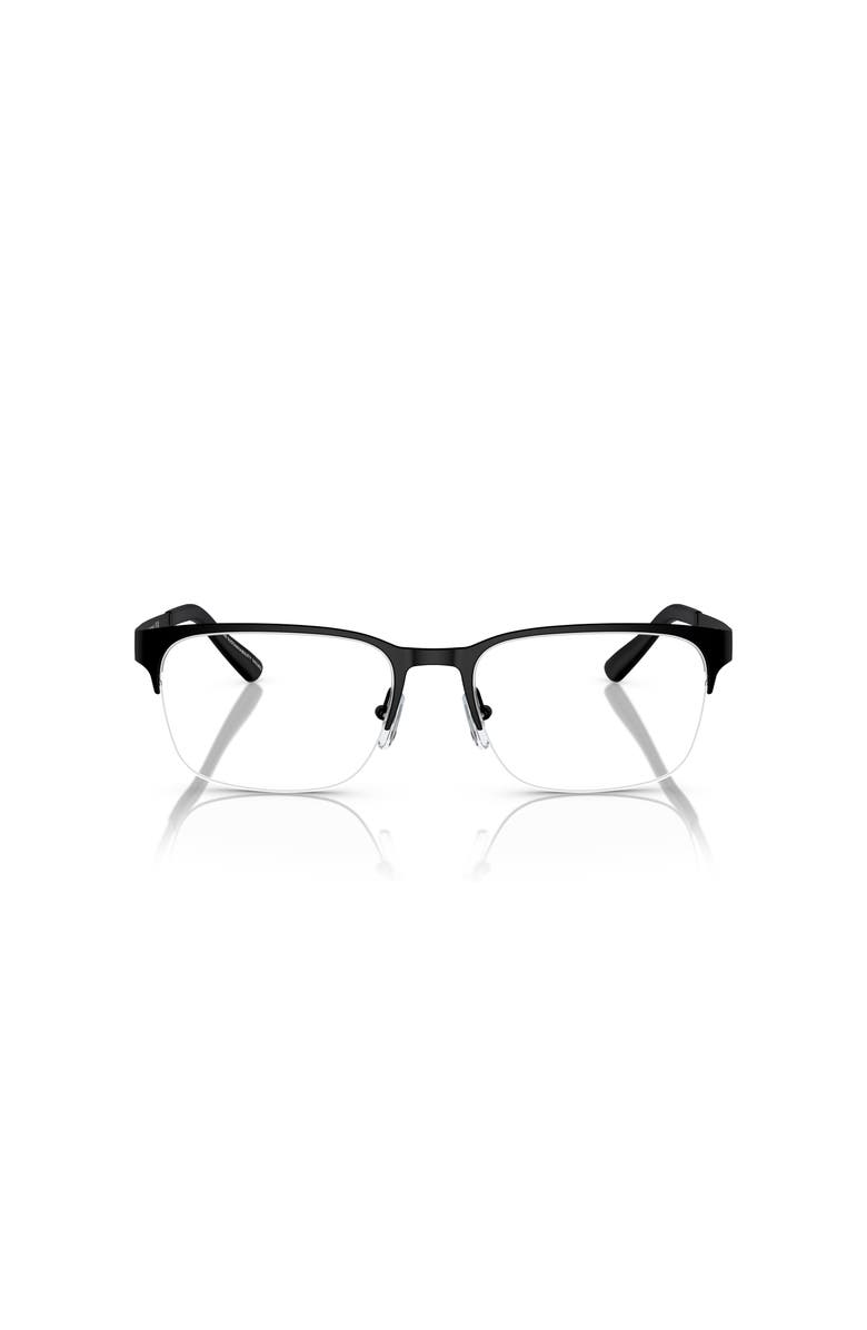 Armani Exchange 55mm Rectangle optical glasses, Alternate, color, Black
