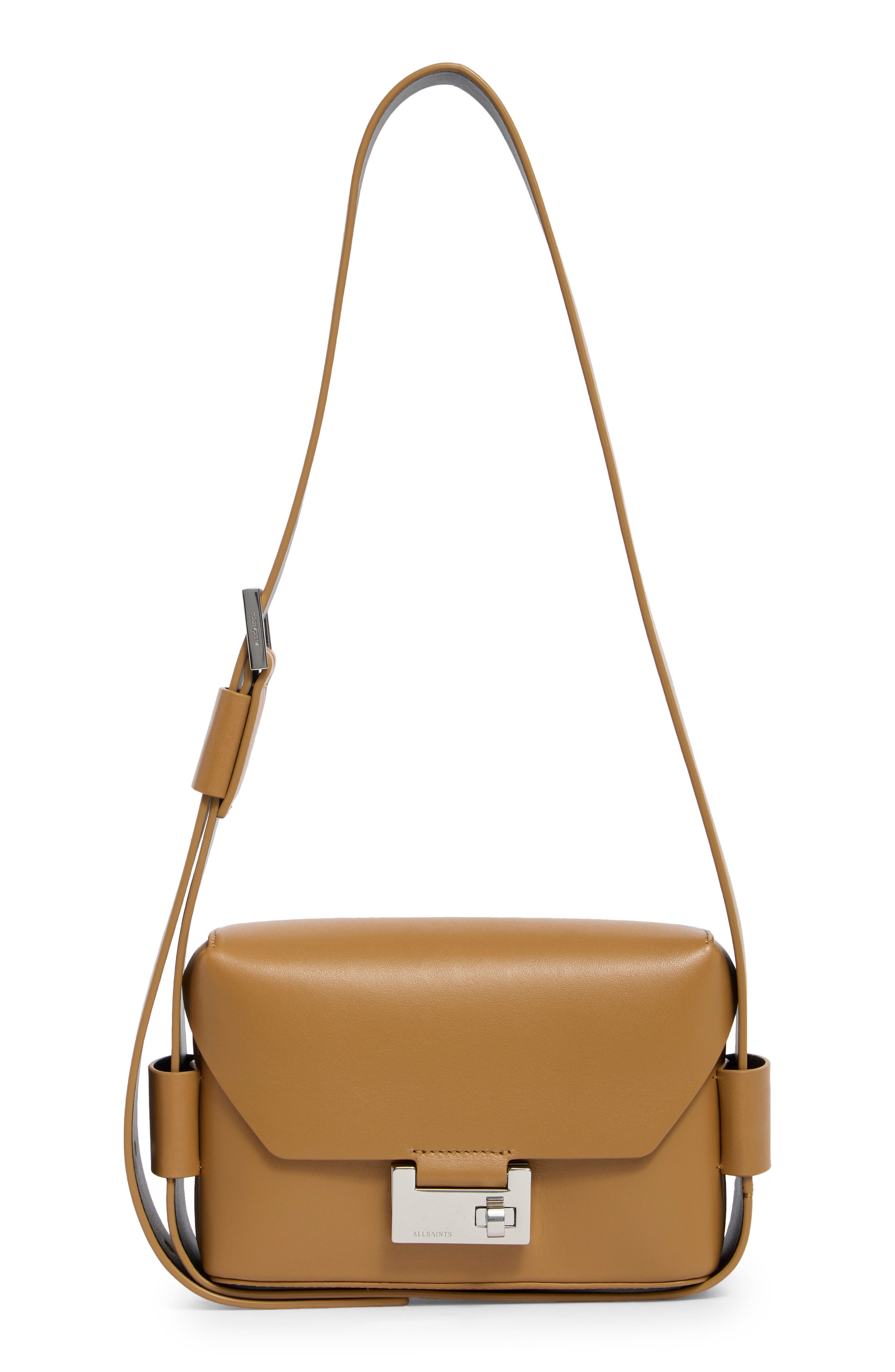 AllSaints Frankie Leather Crossbody Bag, Main, color, 