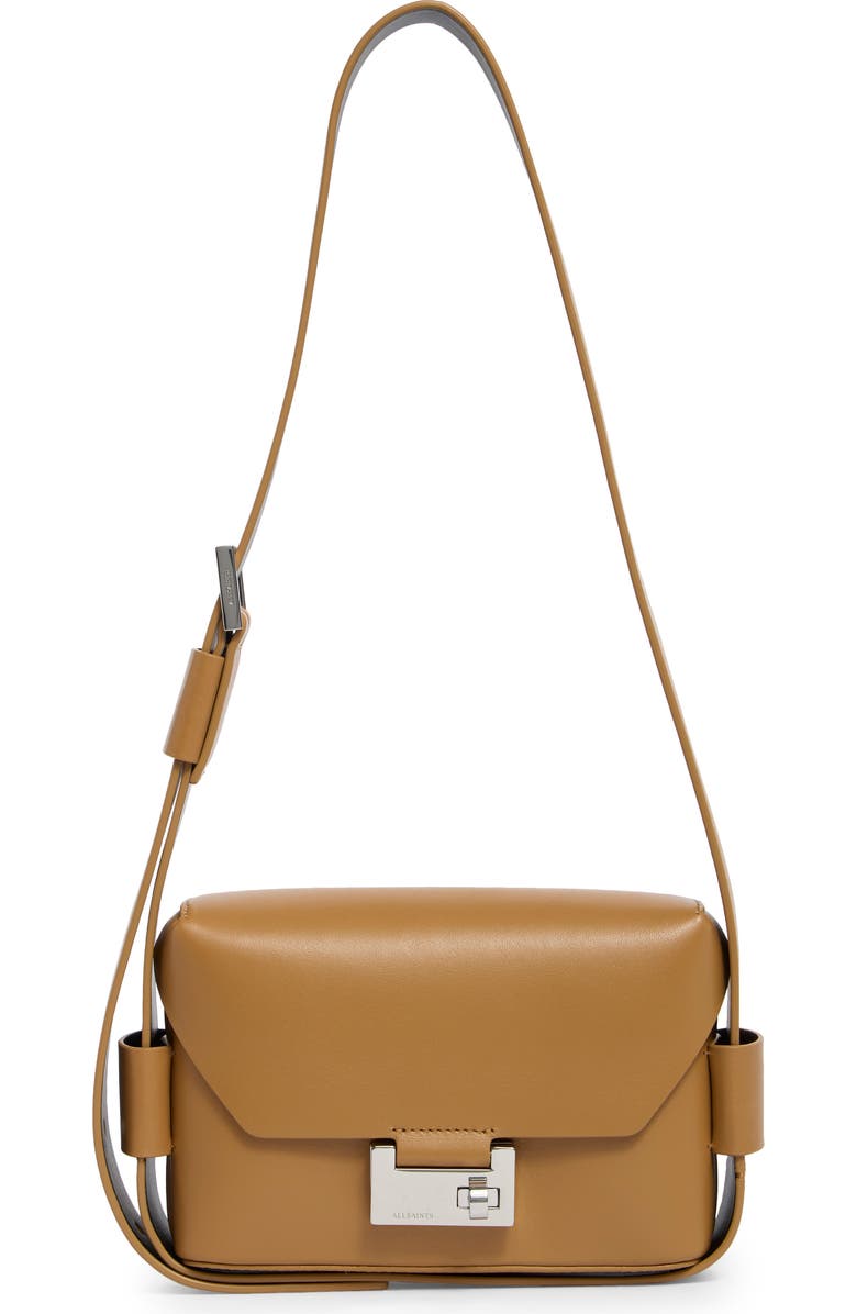 AllSaints Frankie Leather Crossbody Bag, Main, color,