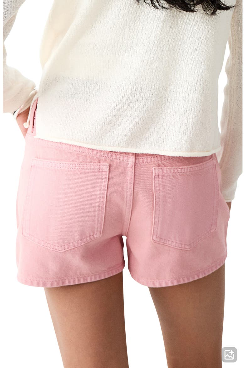 Low Rise Stud Denim Shorts, Alternate, color, PINK