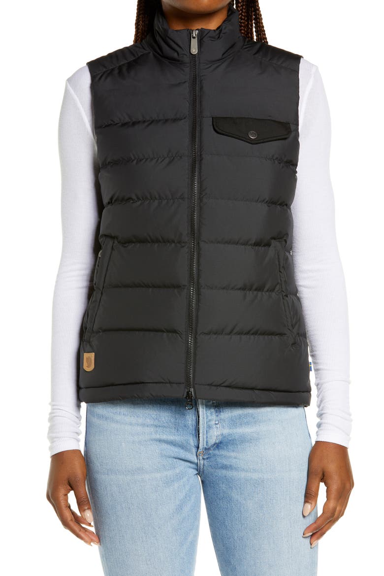 Greenland Water Repellent Down Liner Vest, Alternate, color, BLACK