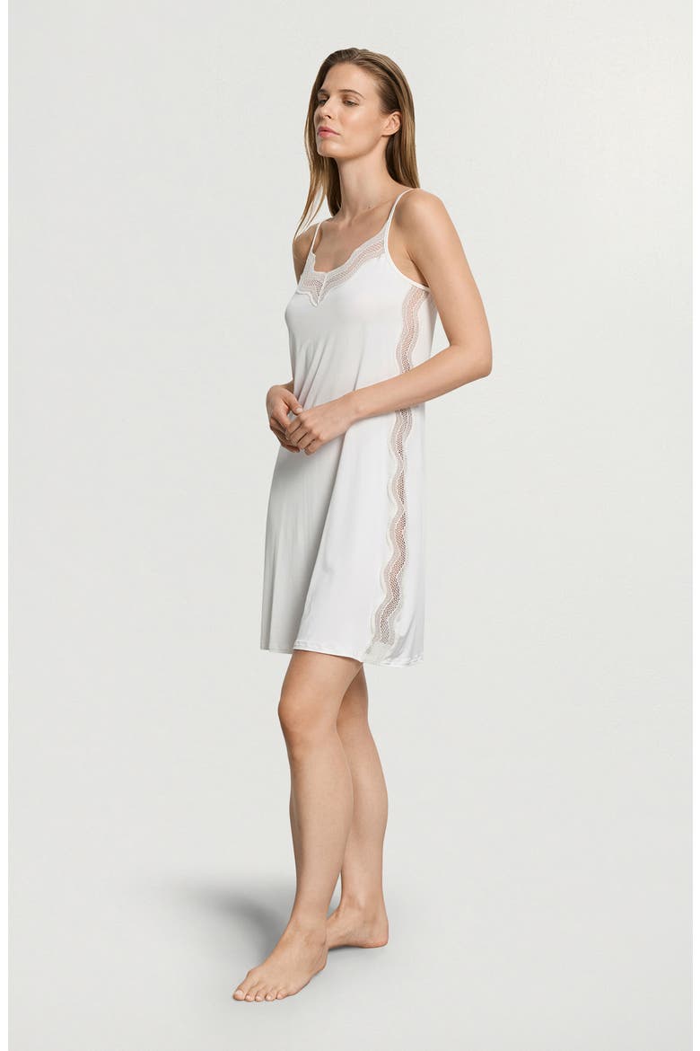 Cira Tulle Lace Trim Slip, Alternate, color, OFF WHITE