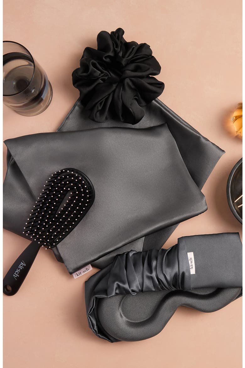 2-Pack Oversize Scrunchies, Alternate, color, BLACK CHOCOLATE