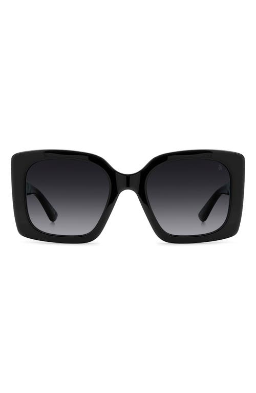 Stuart Weitzman 53mm Gradient Square Sunglasses In Black
