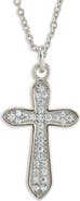 Sterling Forever Pavé Cross Pendant Necklace