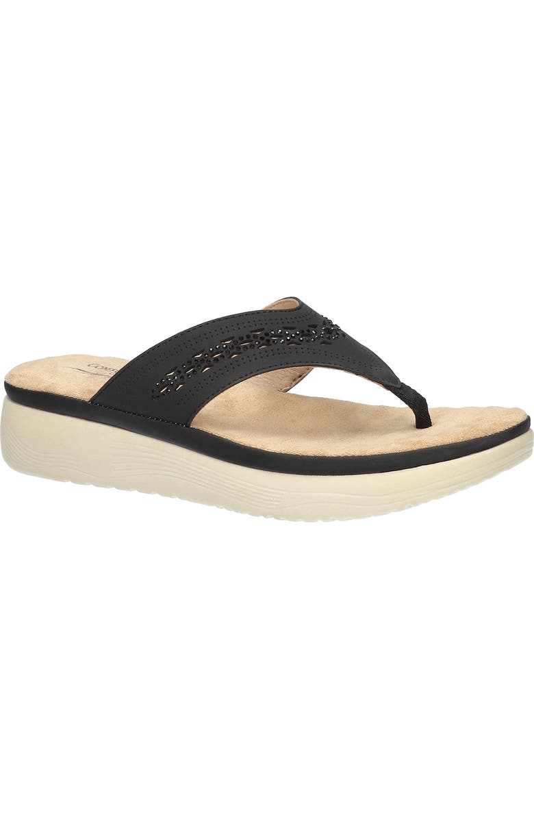 EASY STREET Sonny Platform Sandal, Main, color, Black