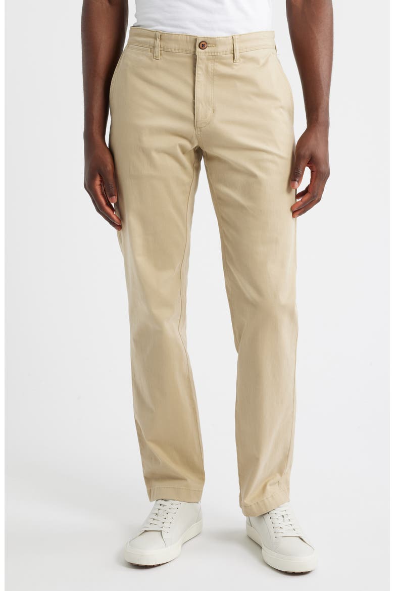 Boracay® Island Flat Front Stretch Chinos, Main, color, STONE KHAKI