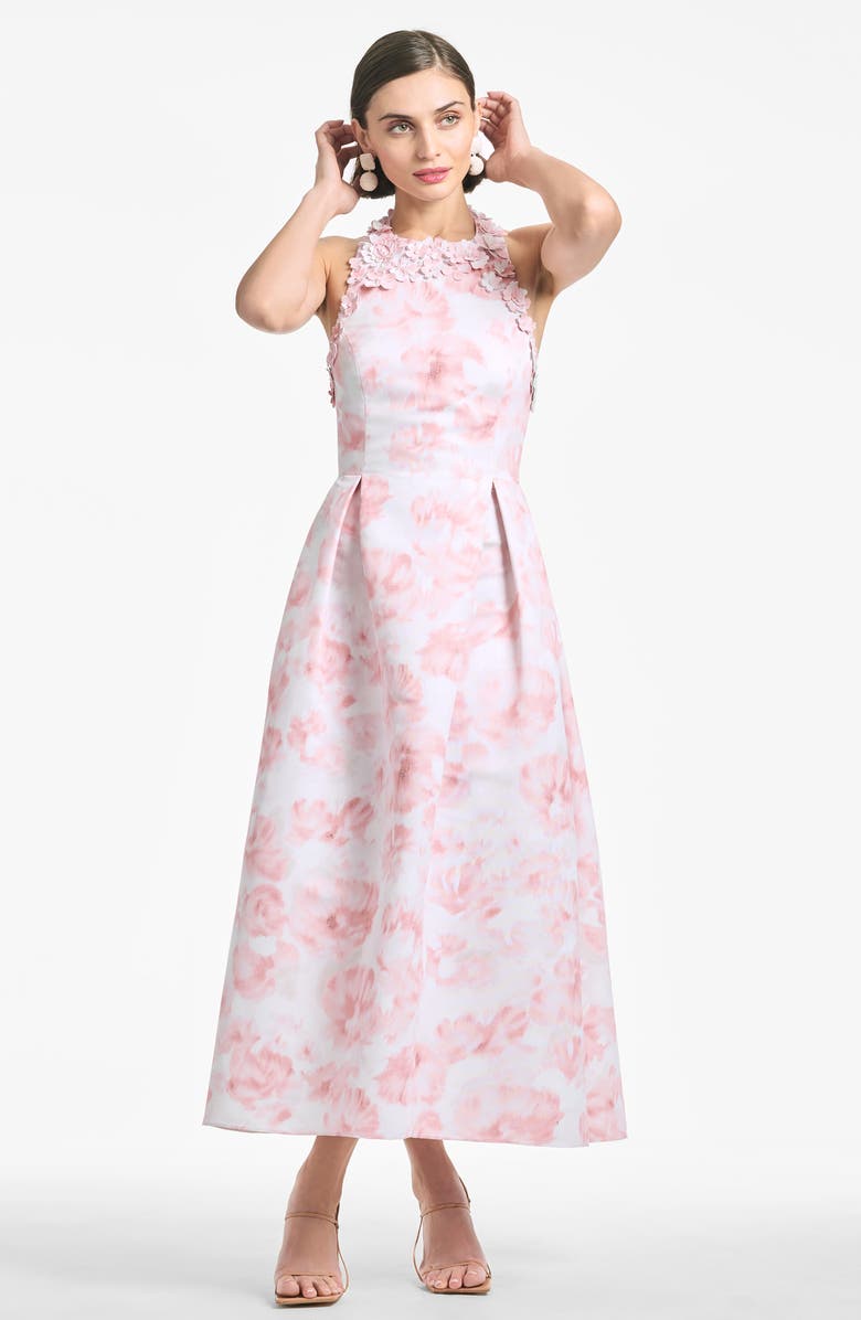 Sachin & Babi Carissa Floral Appliqué Cocktail Dress, Alternate, color, 