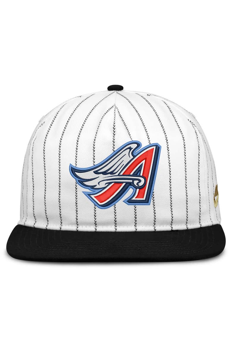 Men's Nike White/Black California Angels Cooperstown Collection Pro Adjustable Hat, Alternate, color, White