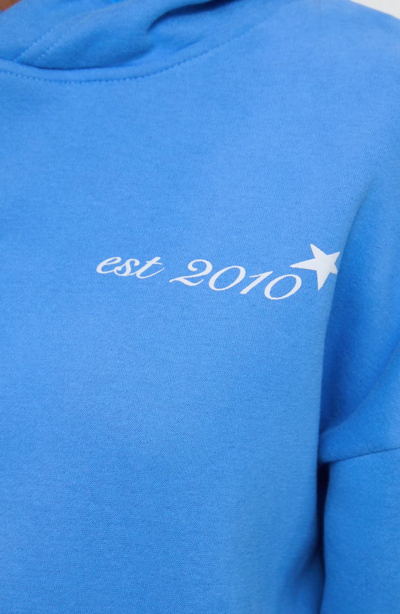 Princess Polly Bubble Logo Graphic Hoodie, Alternate, color, Blue / White