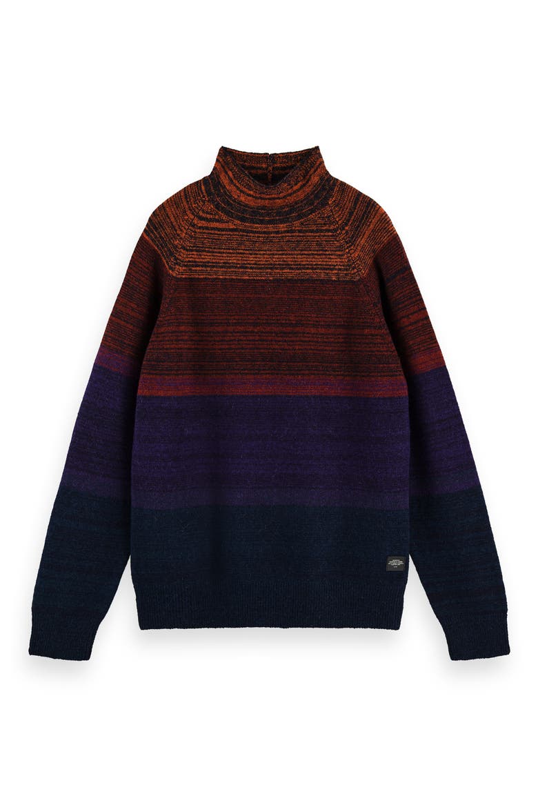 Gradient Mock Neck Sweater, Alternate, color, BLUE