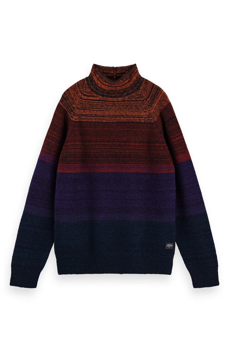 Scotch & Soda Gradient Mock Neck Sweater, Alternate, color, 