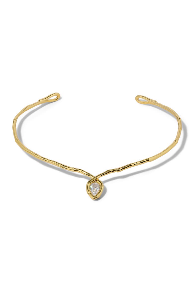 Asterales Floating Cubic Zirconia Collar Necklace, Alternate, color, STONES