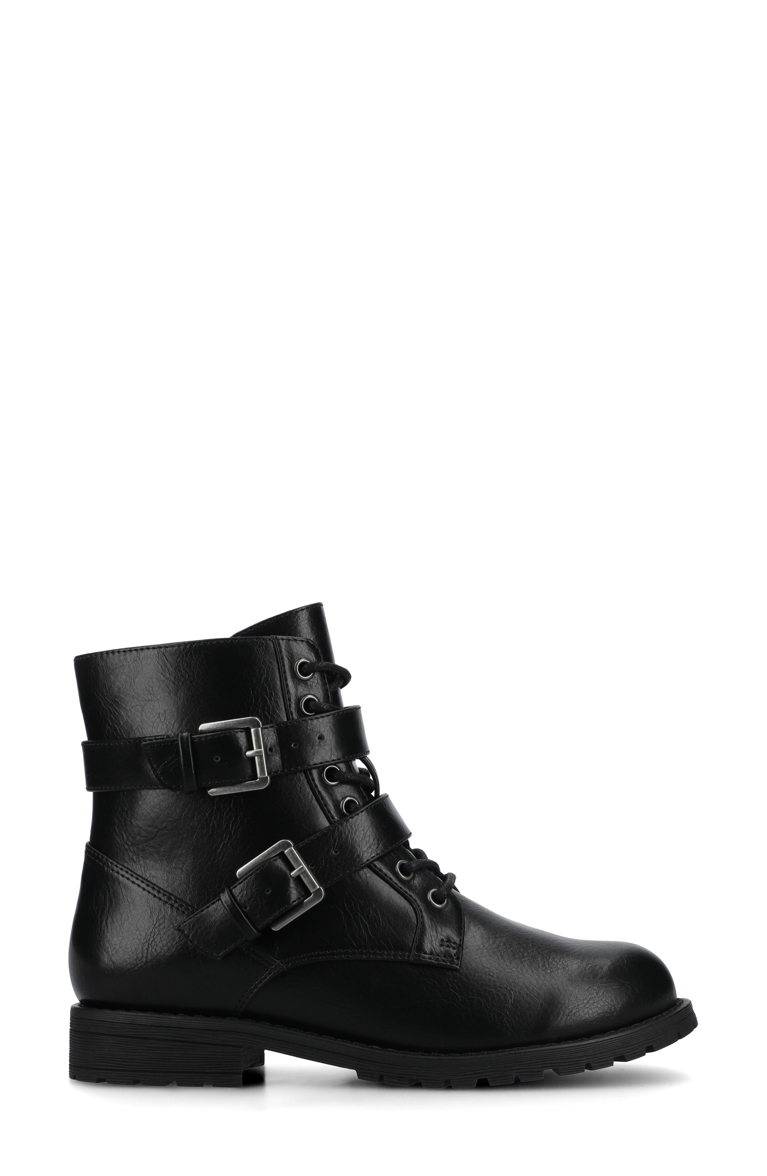 Journee Collection Juliah Buckle Boot, Alternate, color, Black