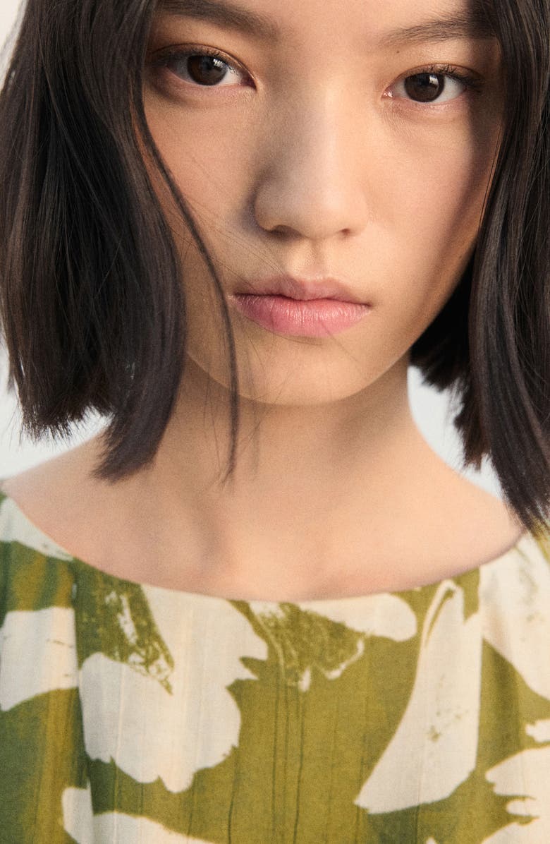 MANGO Floral Print Sleeveless Maxi Dress, Alternate, color, Green