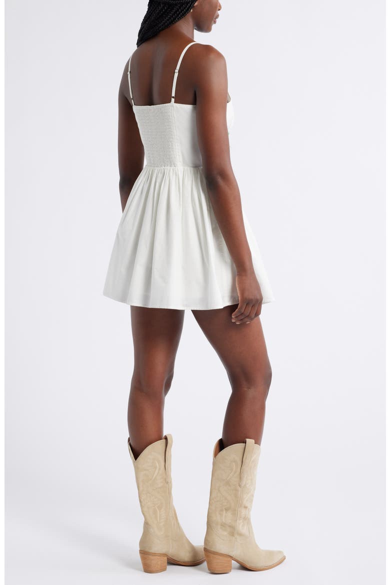 Coquette Fit & Flare Minidress, Alternate, color, WHITE BLANC