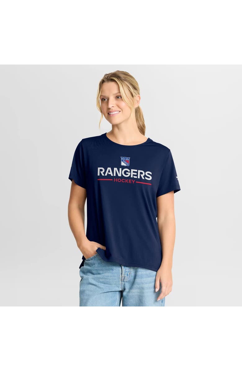 FANATICS Women's Fanatics Navy New York Rangers Authentic Pro Rink Tech T-Shirt, Main, color, Navy
