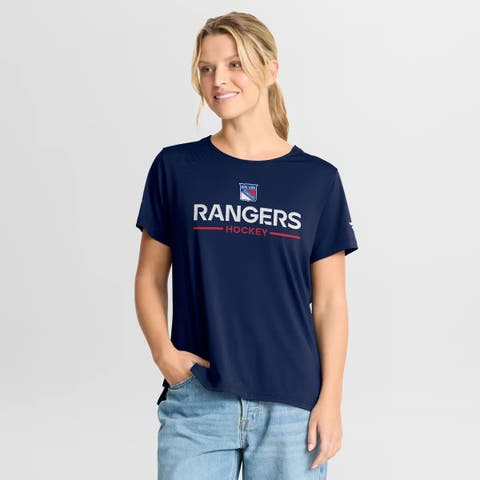 Women's Fanatics Navy New York Rangers Authentic Pro Rink Tech T-Shirt