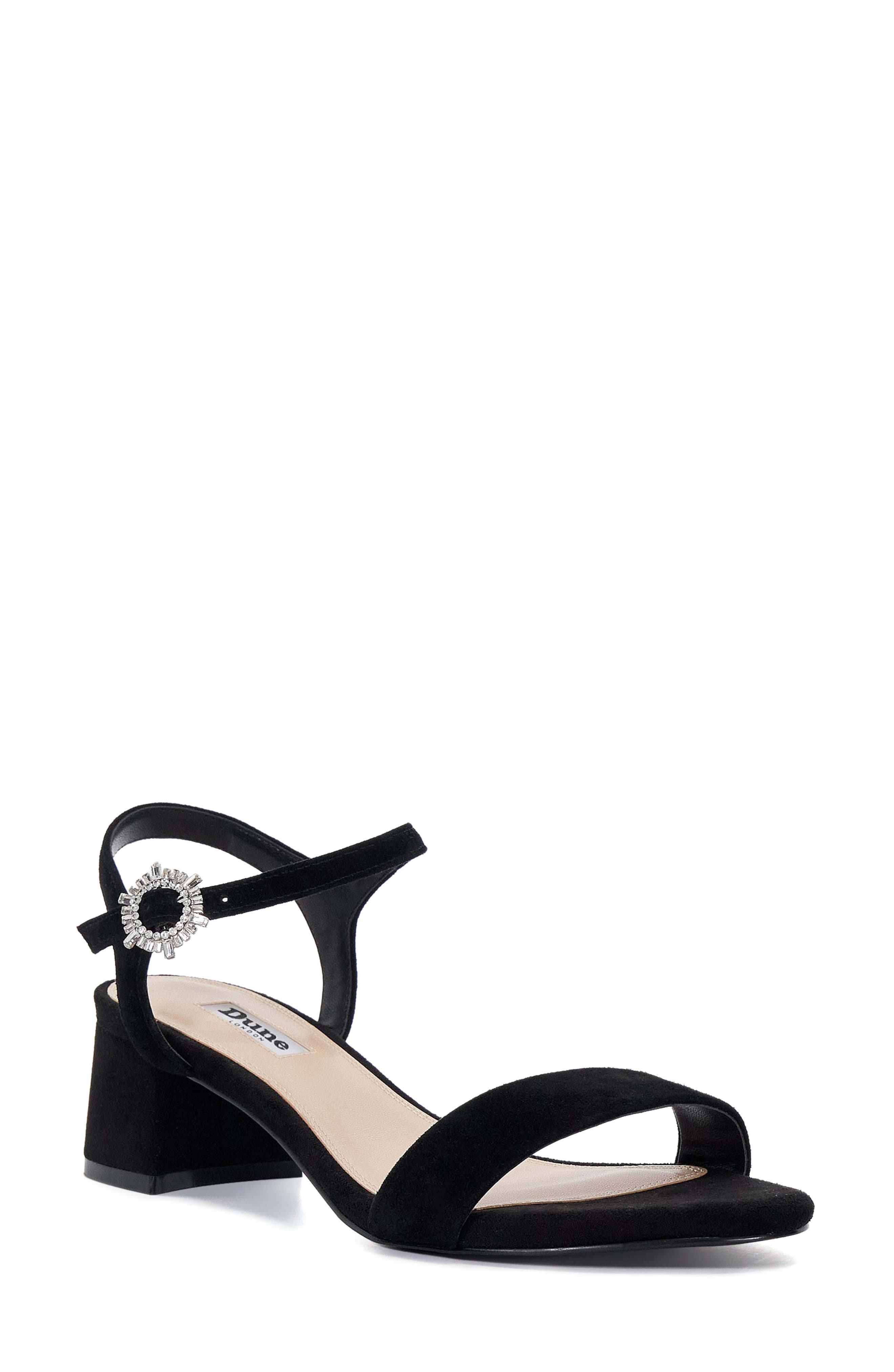 Dune London Measure Ankle Strap Sandal, Main, color, Black