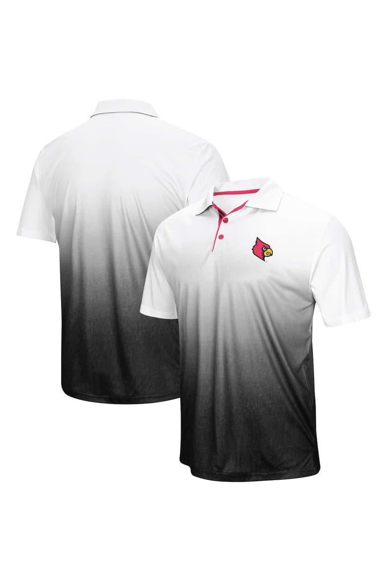 Men's Colosseum Heathered Gray Louisville Cardinals Magic Team Logo Polo, Alternate, color, Heather Gray
