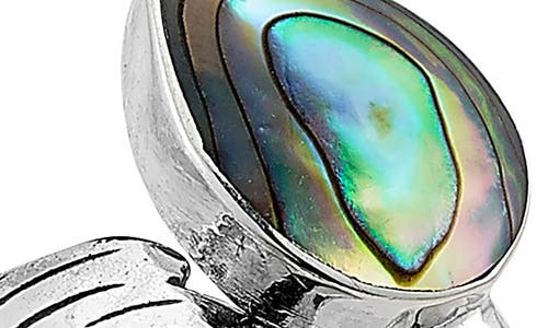 Samuel B. Sterling Silver Criss Cross Leaf Ring In Silver