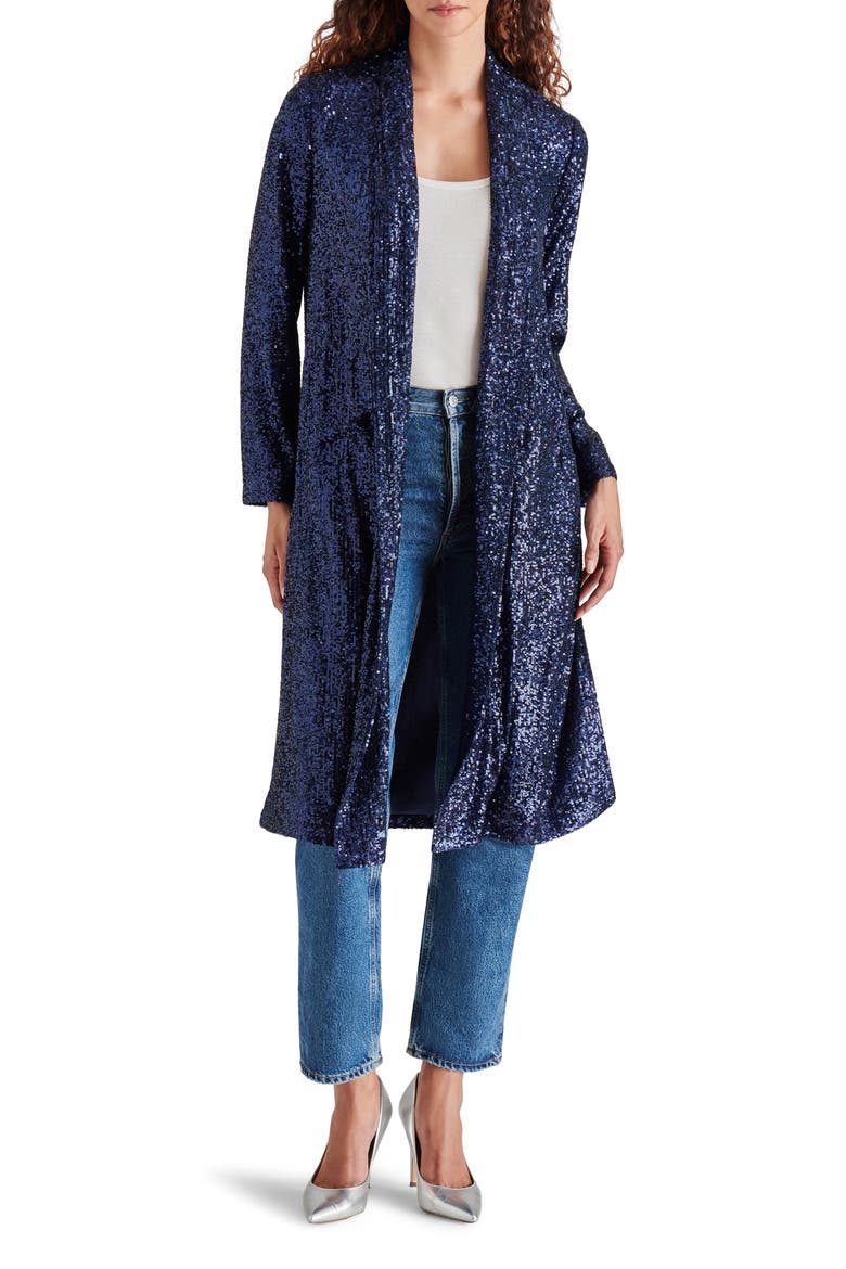 Show Stopper Sequin Duster Jacket, Main, color, MIDNIGHT BLUE