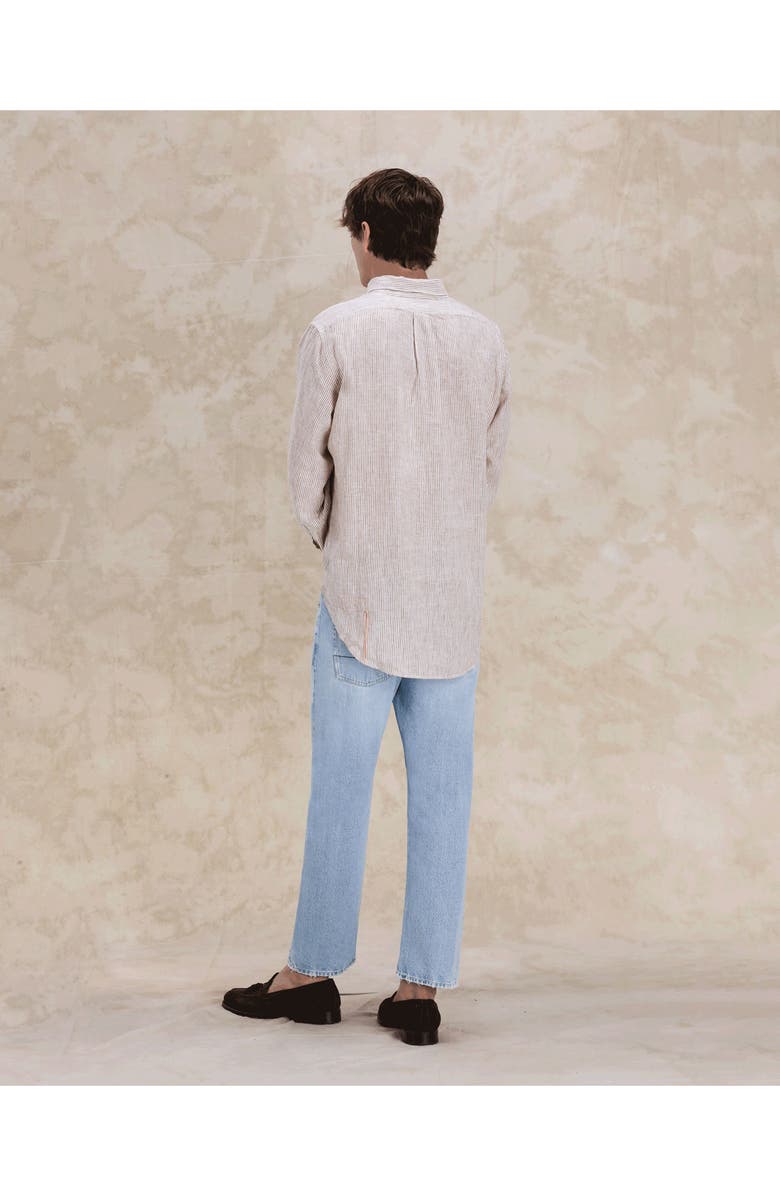 Fortela King Linen Shirt, Alternate, color, Brown