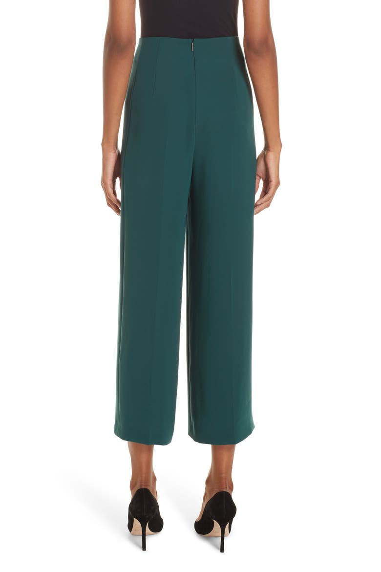 Trimala Wide Leg Crop Pants, Alternate, color, PINE GREEN