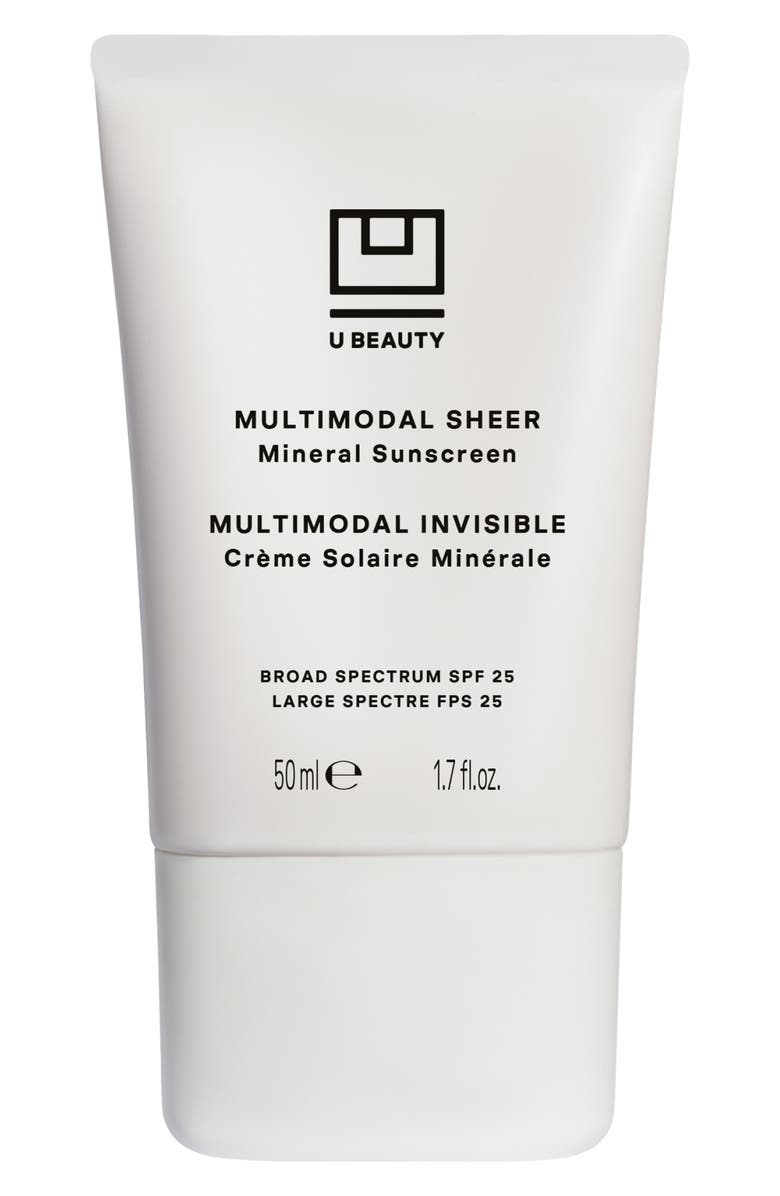 U Beauty Multimodal Sheer Mineral Sunscreen SPF 25, Main, color,